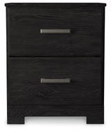 Belachime King Panel Bed with Dresser and 2 Nightstands in Charcoal from Ashley - Luna Furniture