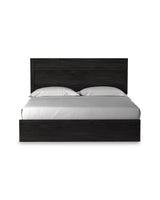 Belachime King Panel Bed with Dresser in Charcoal from Ashley - Luna Furniture