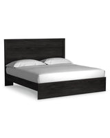 Belachime King Panel Bed with Dresser in Charcoal from Ashley - Luna Furniture