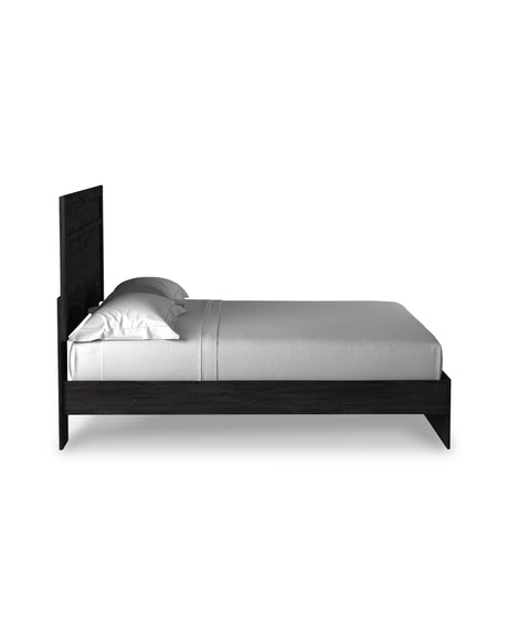 Belachime King Panel Bed with Dresser in Charcoal from Ashley - Luna Furniture