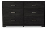 Belachime Queen Panel Bed with Dresser and 2 Nightstands in Charcoal from Ashley - Luna Furniture
