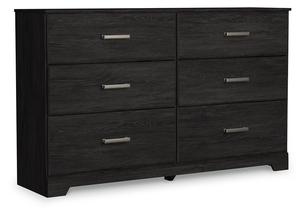 Belachime Queen Panel Bed with Dresser and 2 Nightstands in Charcoal from Ashley - Luna Furniture