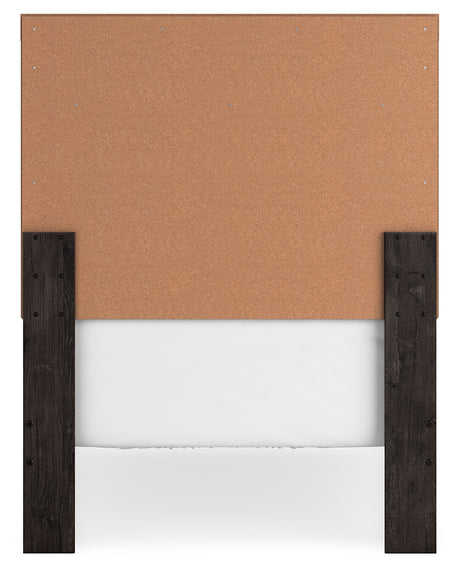 Belachime Twin Panel Bed with Dresser and 2 Nightstands in Charcoal from Ashley - Luna Furniture