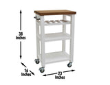 Belden Kitchen Cart, White from Steve Silver - Luna Furniture