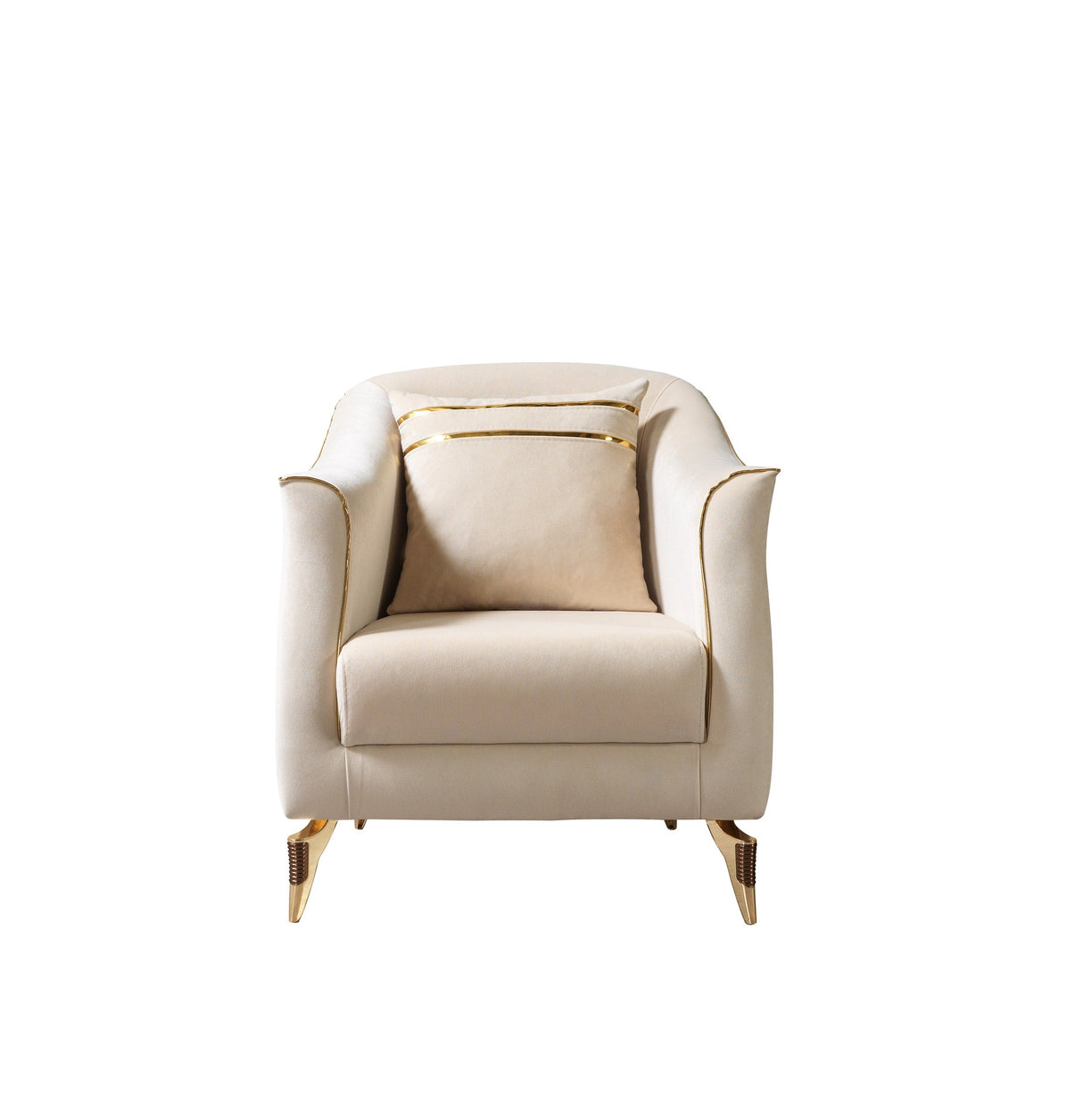 Belinda Ivory Velvet Chair from Nova Furniture - Luna Furniture