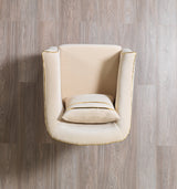 Belinda Ivory Velvet Chair from Nova Furniture - Luna Furniture