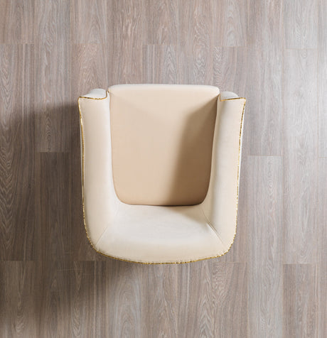 Belinda Ivory Velvet Chair from Nova Furniture - Luna Furniture