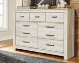 Bellaby Queen Crossbuck Panel Bed with Dresser in Whitewash from Ashley - Luna Furniture