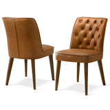 Belmont Cognac Vegan Leather Dining Chair from Ashcroft Furniture - Luna Furniture