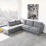 Benson Gray Fabric LAF Chaise Sectional from Ashcroft Furniture - Luna Furniture