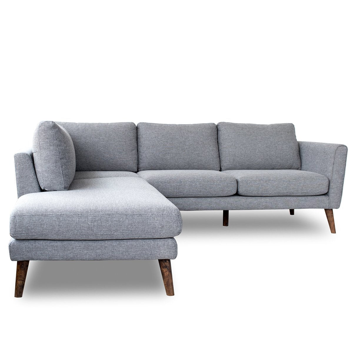 Benson Gray Fabric LAF Chaise Sectional from Ashcroft Furniture - Luna Furniture