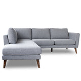 Benson Gray Fabric LAF Chaise Sectional from Ashcroft Furniture - Luna Furniture