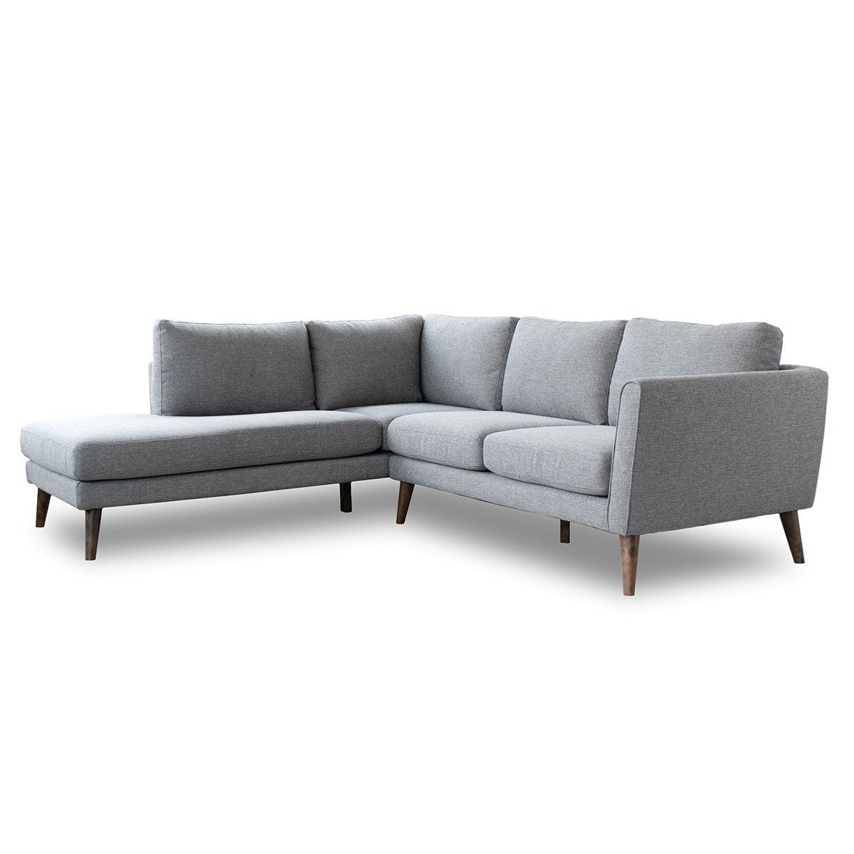 Benson Gray Fabric LAF Chaise Sectional from Ashcroft Furniture - Luna Furniture
