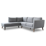 Benson Gray Fabric LAF Chaise Sectional from Ashcroft Furniture - Luna Furniture