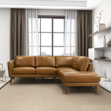 Benson Tan Fabric RAF Chaise Sectional from Ashcroft Furniture - Luna Furniture