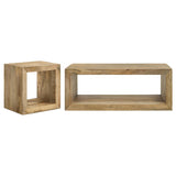 Benton Natural 2-Piece Solid Mango Coffee and End Table Set from Coaster - Luna Furniture