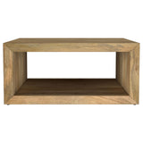 Benton Natural Square Solid Mango Wood Coffee Table from Coaster - Luna Furniture