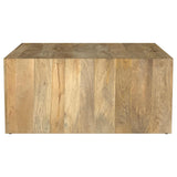 Benton Natural Square Solid Mango Wood Coffee Table from Coaster - Luna Furniture