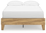 Bermacy Full Platform Bed with Dresser and Nightstand in Light Brown from Ashley - Luna Furniture