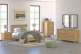 Bermacy Full Platform Bed with Dresser and Nightstand in Light Brown from Ashley - Luna Furniture