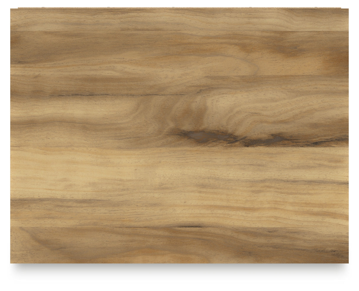 Bermacy Queen Platform Bed with Dresser and 2 Nightstands in Light Brown from Ashley - Luna Furniture