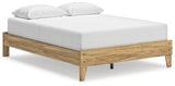 Bermacy Queen Platform Bed with Dresser and 2 Nightstands in Light Brown from Ashley - Luna Furniture