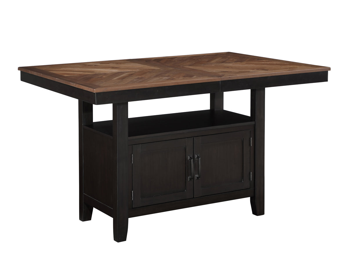 Bermuda 60-80″ Storage Counter Table with 20″ Leaf from Steve Silver - Luna Furniture