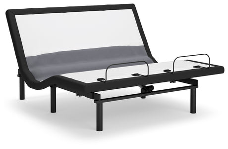Best Base with Lumbar and Audio Charcoal Gray King Adjustable Base from Ashley - Luna Furniture