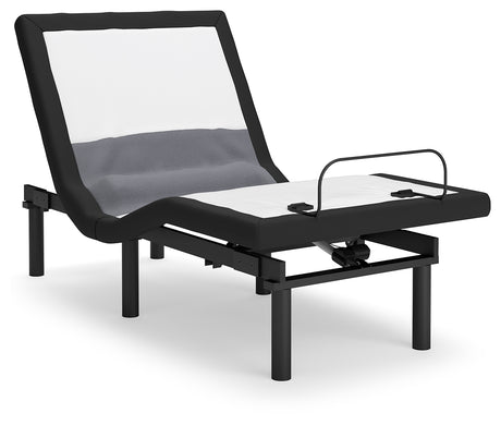 Best Base with Lumbar and Audio Charcoal Gray Twin XL Adjustable Base from Ashley - Luna Furniture