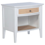 Bexhill White 1-Drawer Nightstand from Coaster - Luna Furniture