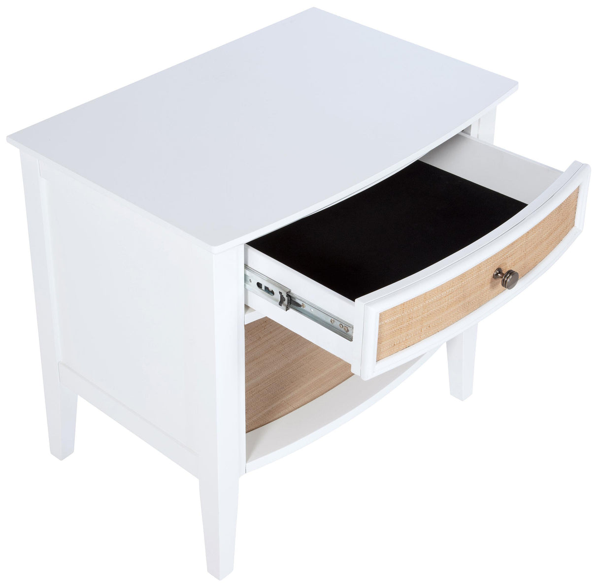 Bexhill White 1-Drawer Nightstand from Coaster - Luna Furniture