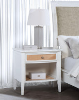 Bexhill White 1-Drawer Nightstand from Coaster - Luna Furniture