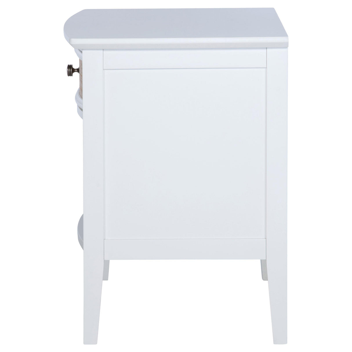 Bexhill White 1-Drawer Nightstand from Coaster - Luna Furniture
