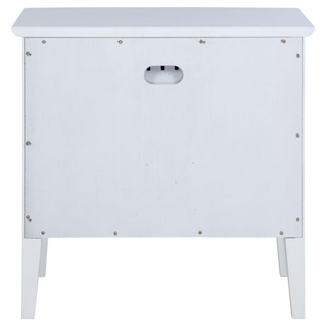 Bexhill White 1-Drawer Nightstand from Coaster - Luna Furniture