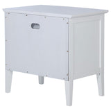 Bexhill White 1-Drawer Nightstand from Coaster - Luna Furniture