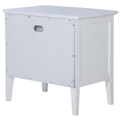 Bexhill White 1-Drawer Nightstand from Coaster - Luna Furniture