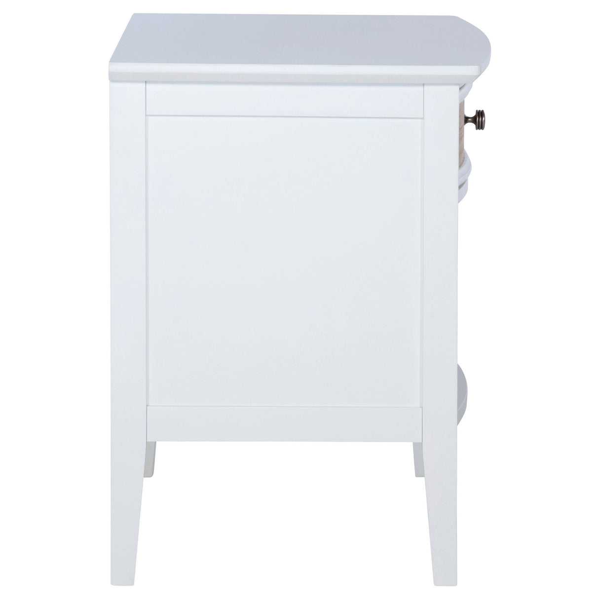 Bexhill White 1-Drawer Nightstand from Coaster - Luna Furniture
