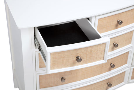 Bexhill White 10-Drawer Dresser and Mirror from Coaster - Luna Furniture