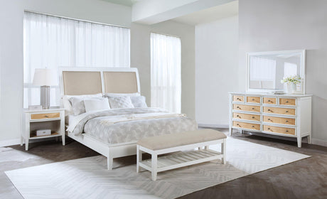 Bexhill White 4-Piece Eastern King Bedroom Set from Coaster - Luna Furniture