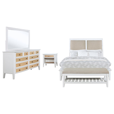Bexhill White 4-Piece Eastern King Bedroom Set from Coaster - Luna Furniture