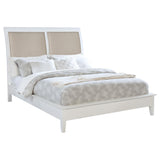 Bexhill White 56-inch Upholstered Eastern King Panel Bed from Coaster - Luna Furniture