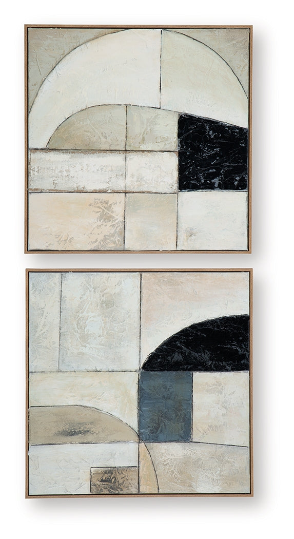 Bexlen Tan/Taupe/Black Wall Art (Set of 2) from Ashley - Luna Furniture