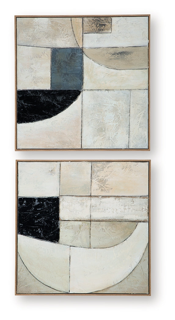 Bexlen Tan/Taupe/Black Wall Art (Set of 2) from Ashley - Luna Furniture