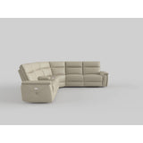 Maroni Taupe Leather 6-Piece Modular Power Reclining Sectional from Homelegance - Luna Furniture