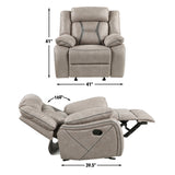 Tyson Gray Glider Recliner Chair from Steve Silver - Luna Furniture