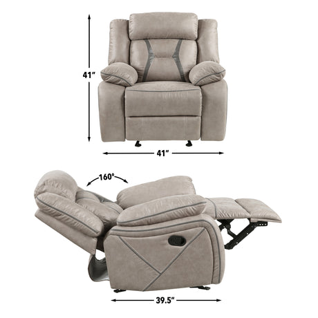 Tyson Gray Glider Recliner Chair from Steve Silver - Luna Furniture
