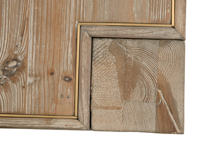 Canal Extension Dining Table in Smoke Gray Pine, Brushed Gold Inlay from Essentials For Living - Luna Furniture