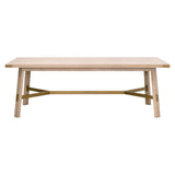 Klein Dining Table in Light Honey Oak, Brushed Gold from Essentials For Living - Luna Furniture