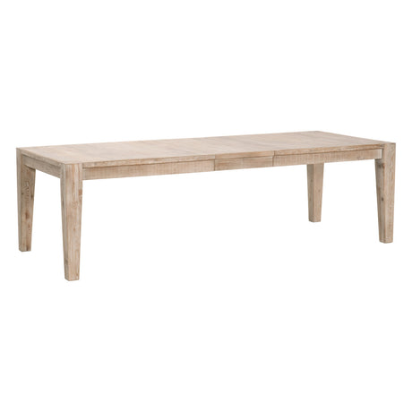 Canal Extension Dining Table in Smoke Gray Pine, Brushed Gold Inlay from Essentials For Living - Luna Furniture