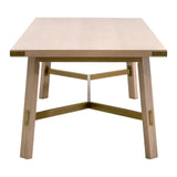 Klein Dining Table in Light Honey Oak, Brushed Gold from Essentials For Living - Luna Furniture